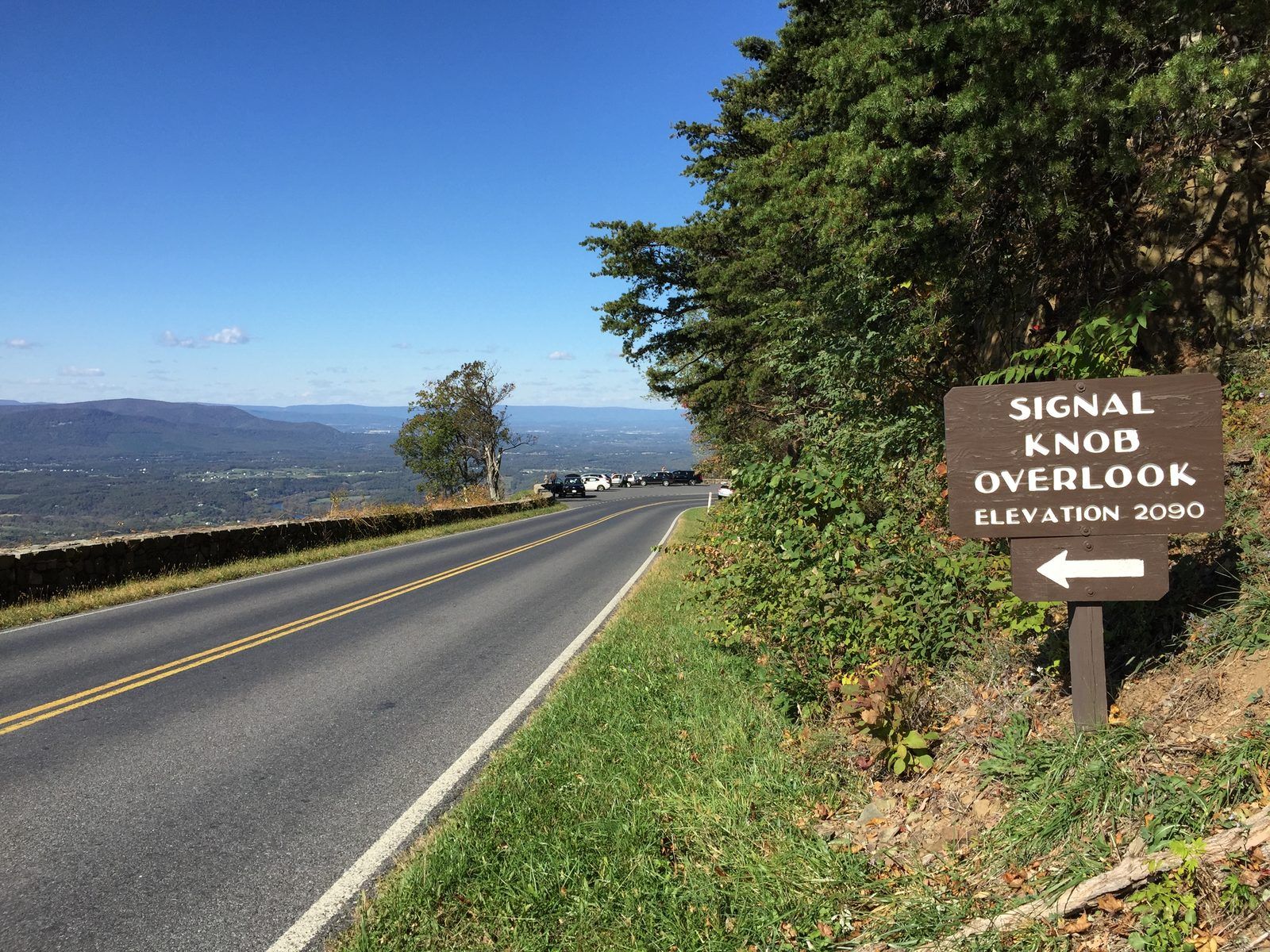 2016-10-25 13 39 23 Sign for the Signal Knob Overlook along Shenandoah National Park's Skyline Drive in Warren County, Virginia